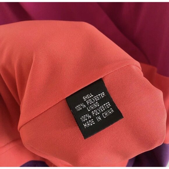 Adrianna Papell Sleeveless Colorblock Jersey Sheath Dress Hyacinth Size 6P - Picture 8 of 8